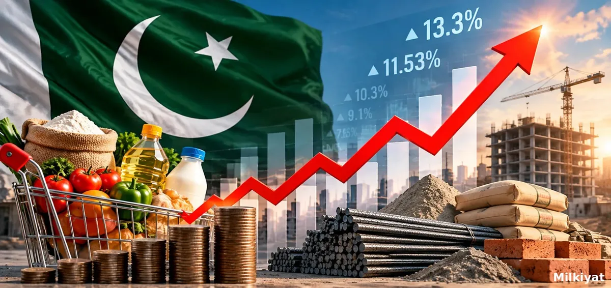 Pakistan's Wholesale Inflation Reaches 13.3%, Weekly Inflation at 11.53%
