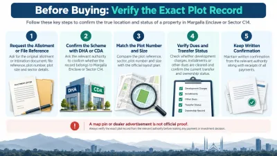 Five step checklist for verifying a Margalla Enclave or Sector C14 plot before buying