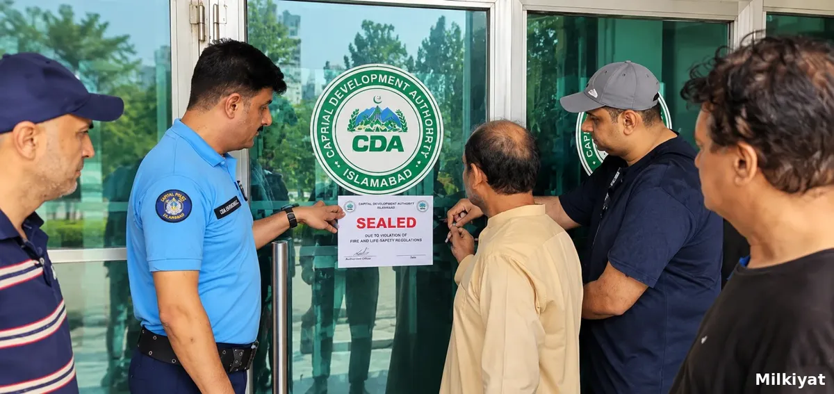 CDA Seals 92 Islamabad Premises Over Fire Safety Violations