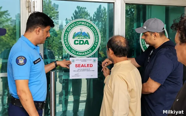 CDA Seals 92 Islamabad Premises Over Fire Safety Violations