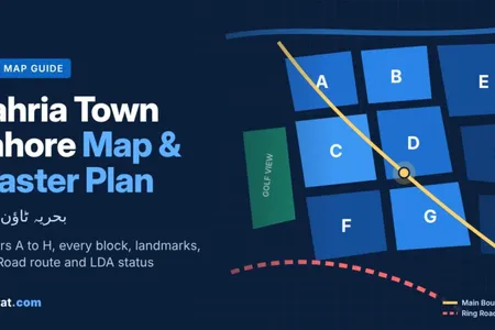 Bahria Town Lahore Map & Master Plan: Sectors A to H and Every Block