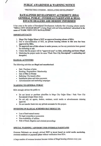 Public Awareness and Public notice