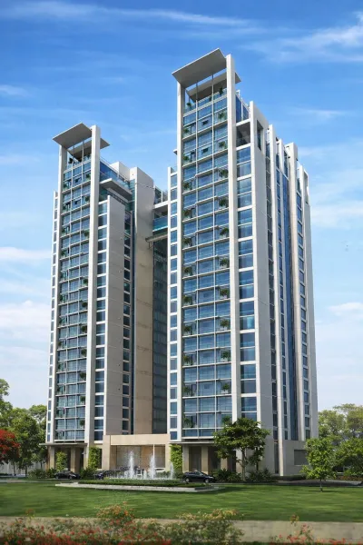 One Constitution Avenue Islamabad twin towers exterior 2026