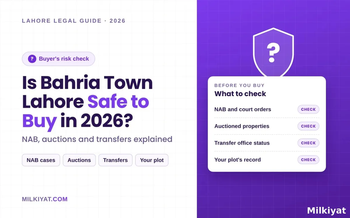 Is Bahria Town Lahore Safe to Buy in 2026? NAB, Auctions and Transfers