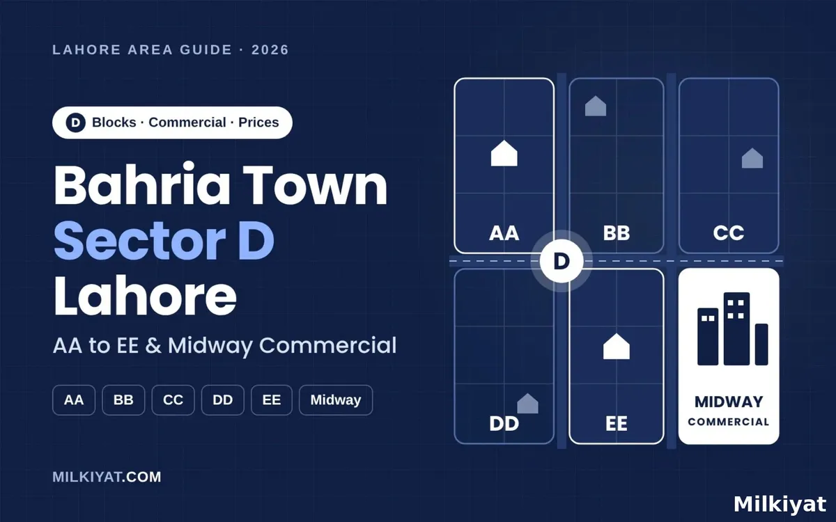 Bahria Town Sector D Lahore: AA to EE & Midway Commercial