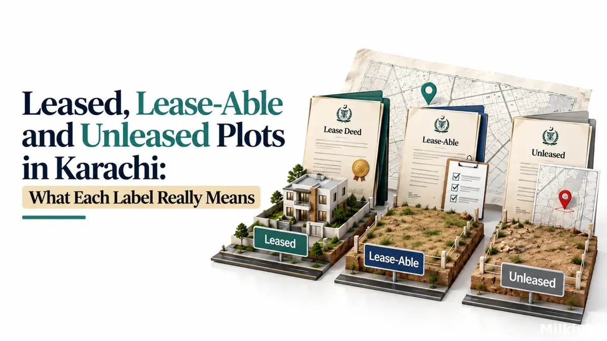 Leased, Lease-Able and Unleased Plots in Karachi: What Each Label Really Means