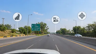 Motorway route connecting GT Road Baanth to M-2 Motorway Thalian with road access, tolls, and interchange icons.
