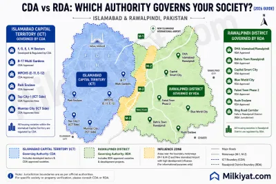 Map of Jurisdiction of CDA and RDA
