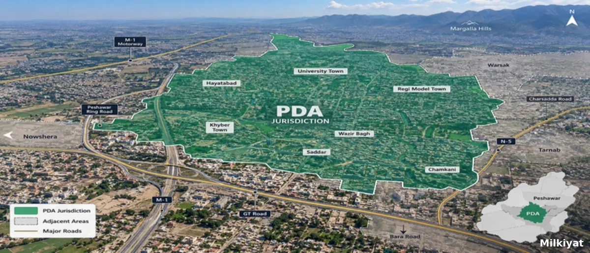 PDA Jurisdiction Map: Which Peshawar Areas Fall Under PDA