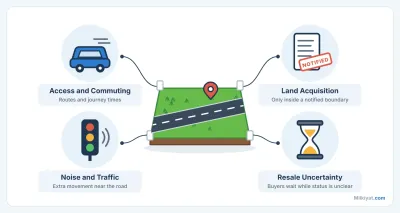 SL-3 can affect a property in four ways: access, land acquisition, noise and traffic, and resale uncertainty.