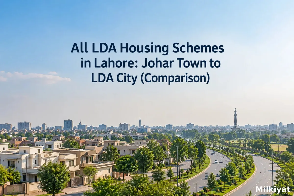 All LDA Housing Schemes in Lahore: Johar Town to LDA City (Comparison)