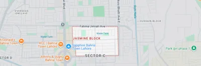 Jasmine Block location in Sector C Bahria Town Lahore with nearby landmarks