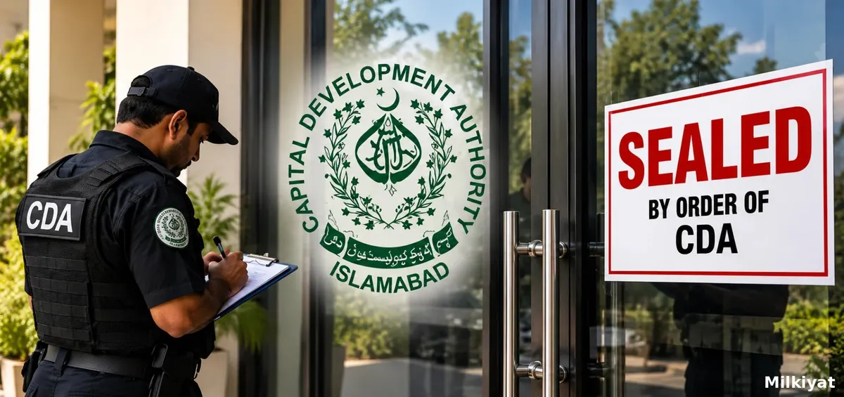 CDA Issues Sealing Notice Against Sadat Town Housing Scheme on Lehtrar Road