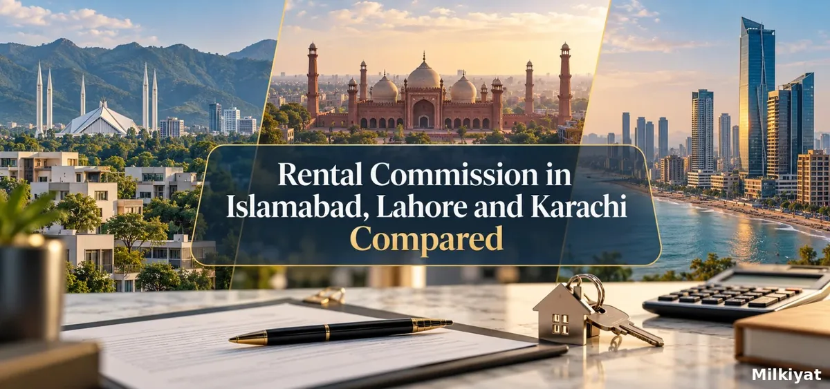 Rental Commission in Islamabad, Lahore and Karachi Compared