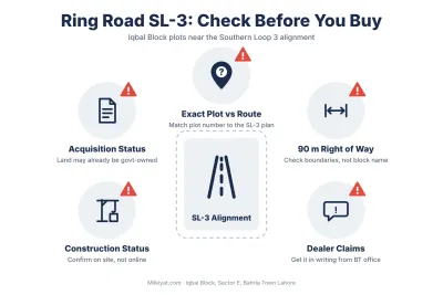 Ring Road SL-3 checks for Iqbal Block plots