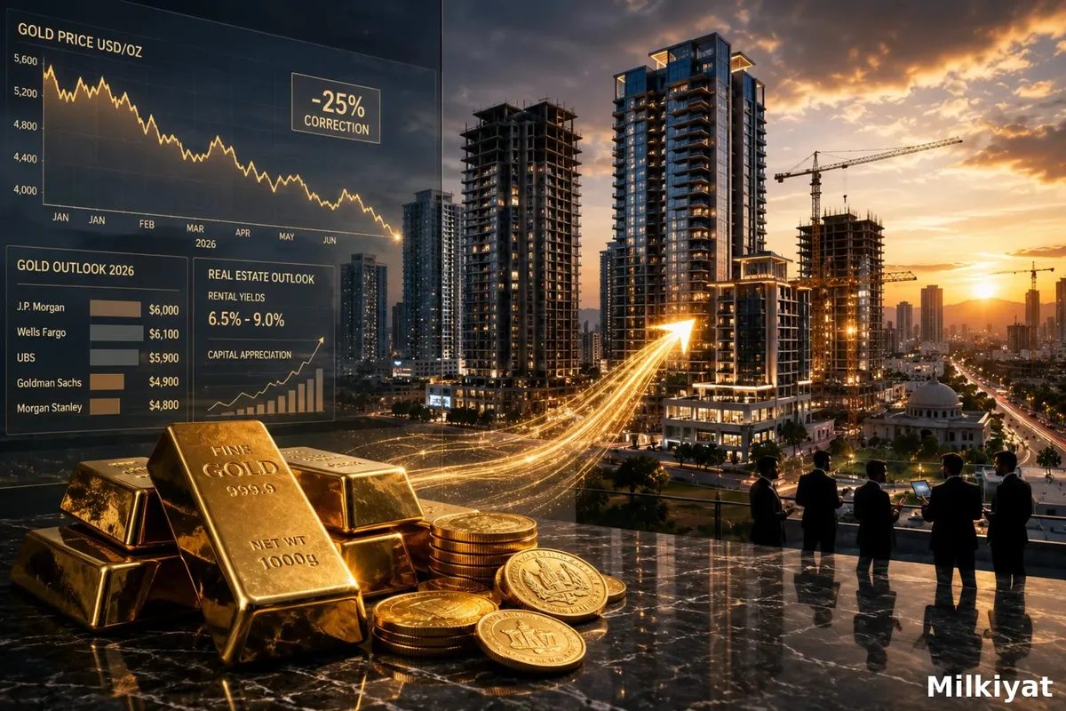 Capital Flight or Strategic Rotation? How the Global Gold Correction and Pakistan’s Budget 2026–27 Are Reshaping the Real Estate Horizon