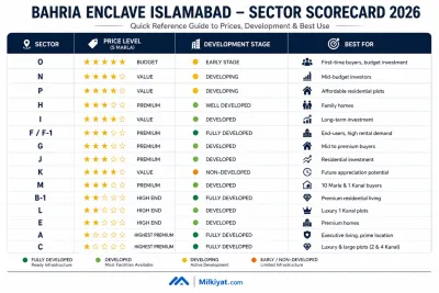 Bahria Enclave Score Board of All Blocks