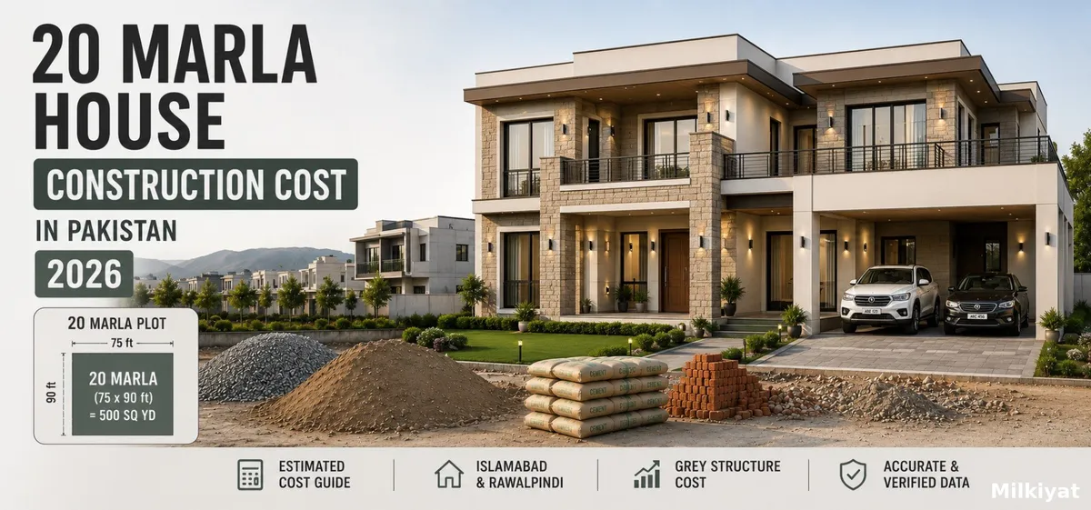 20 Marla House Construction Cost in Pakistan 2026: A Verified Budget Breakdown