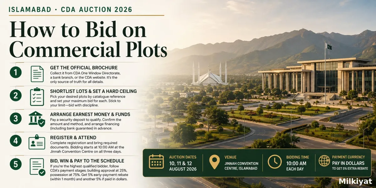 CDA Auction Islamabad 2026: How to Bid on Commercial Plots