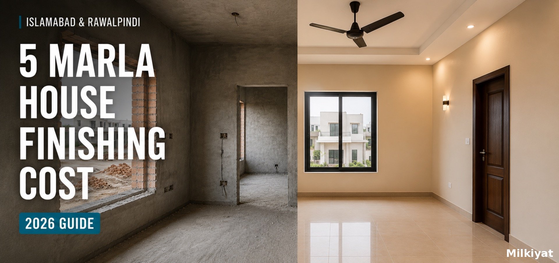 5 Marla House Finishing cost in Islamabad & Rawalpindi (2026): What's Included, from Basic to Luxury