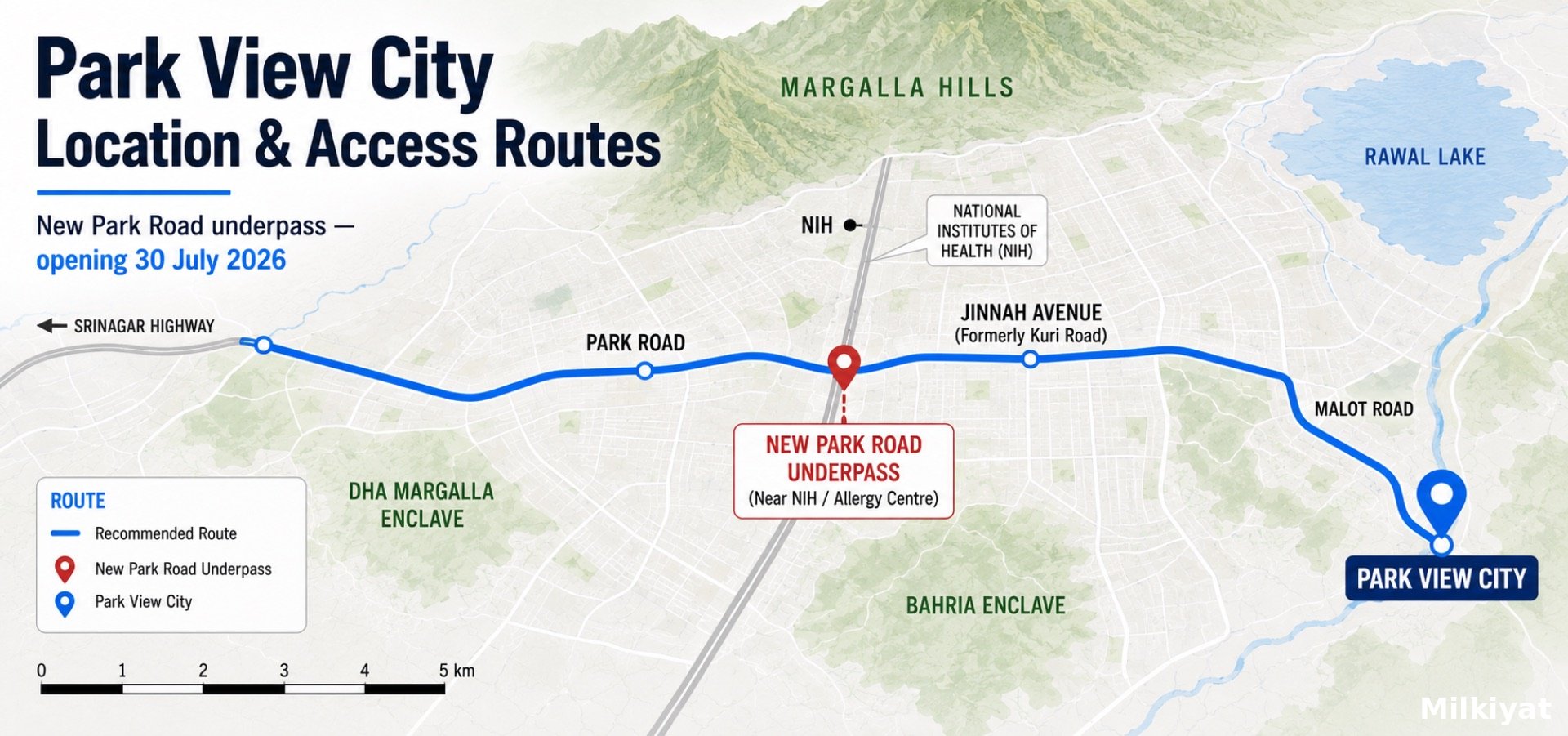 Park View City Location & Map — Distances, Access Routes & the New Park Road Underpass (Updated 26 July 2026)