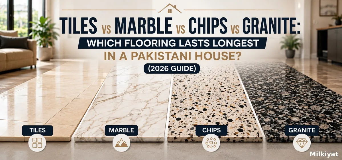 Tiles vs Marble vs Chips vs Granite: Which Flooring Lasts Longest in a Pakistani House? (2026 Guide)