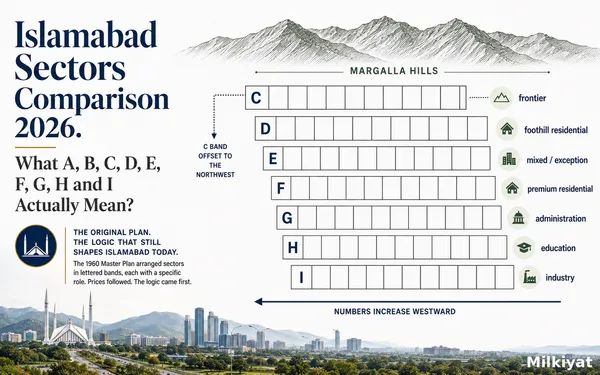 Islamabad Sectors Compared (2026): What A, B, C, D, E, F, G, H and I Actually Mean