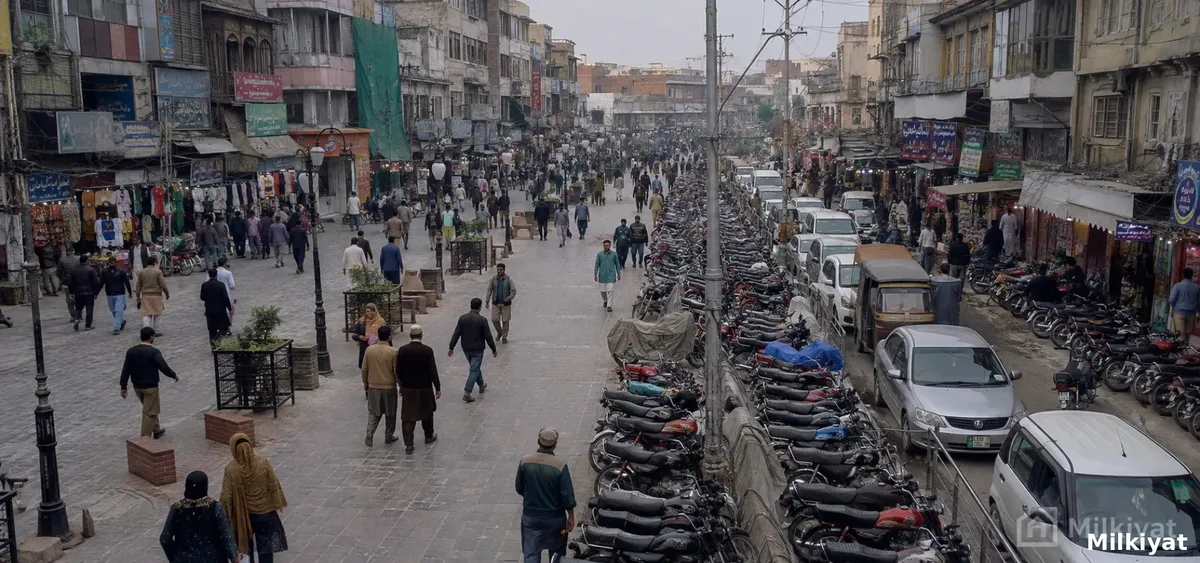 Raja Bazaar's Pedestrian Street Conversion Worsens Rawalpindi's Parking Crisis