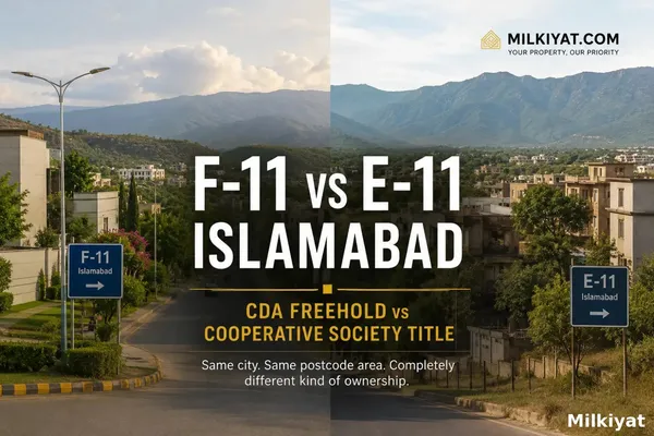 F-11 vs E-11 Islamabad: CDA Freehold vs Cooperative Society Title