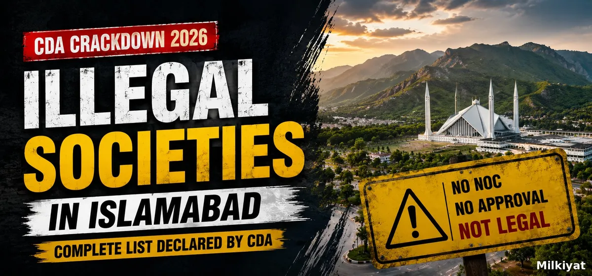 CDA Intensifies Crackdown on Illegal Housing Societies in Islamabad – Complete List of Illegal Societies 2026
