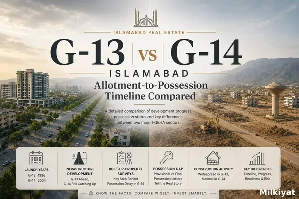 G-13 vs G-14 Islamabad: Allotment-to-Possession Timeline Compared