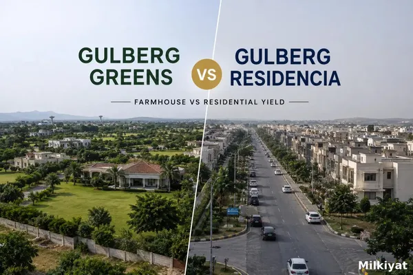 Gulberg Greens vs Gulberg Residencia: Farmhouse vs Residential Yield