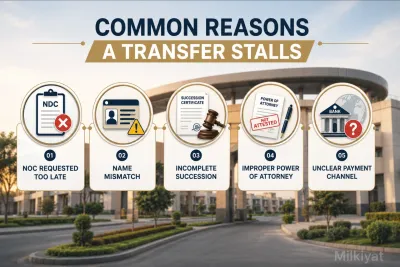 Common reasons a Park View City plot transfer stalls, including late NDC requests, name mismatches, incomplete succession documents, improper power of attorney and unclear payment channels.