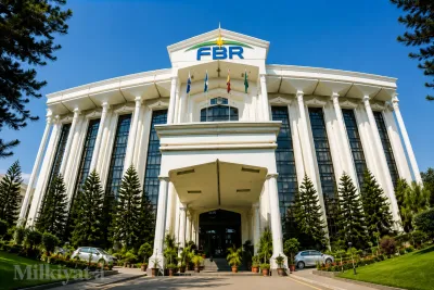 FBR headquarters building in Islamabad under a clear blue sky