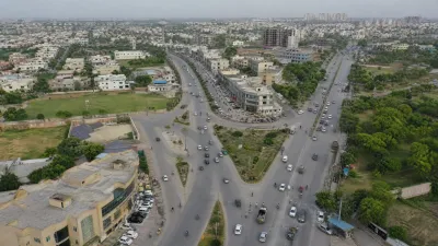 Road connectivity linking Rawalpindi residential neighbourhoods and the Bahria Town corridor