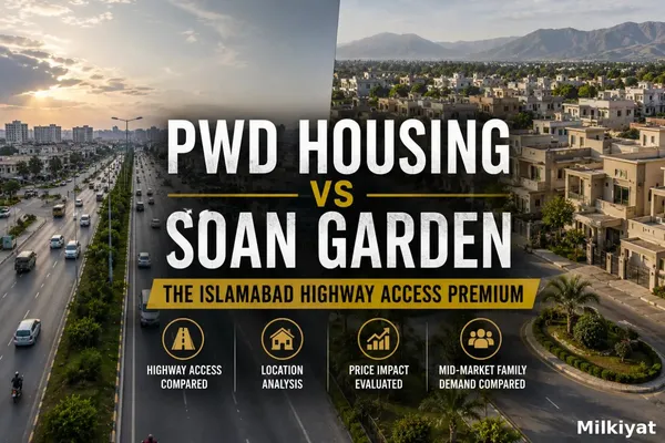 PWD Housing vs Soan Garden: The Islamabad Highway Access Premium
