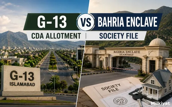 G-13 vs Bahria Enclave: CDA Allotment vs Society File