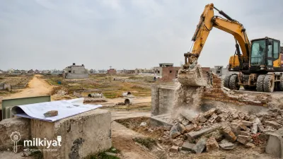 Housing plots developed close to a river channel near Lahore