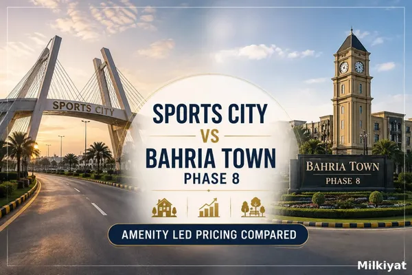 Sports City vs Bahria Town Phase 8: Amenity Led Pricing Compared