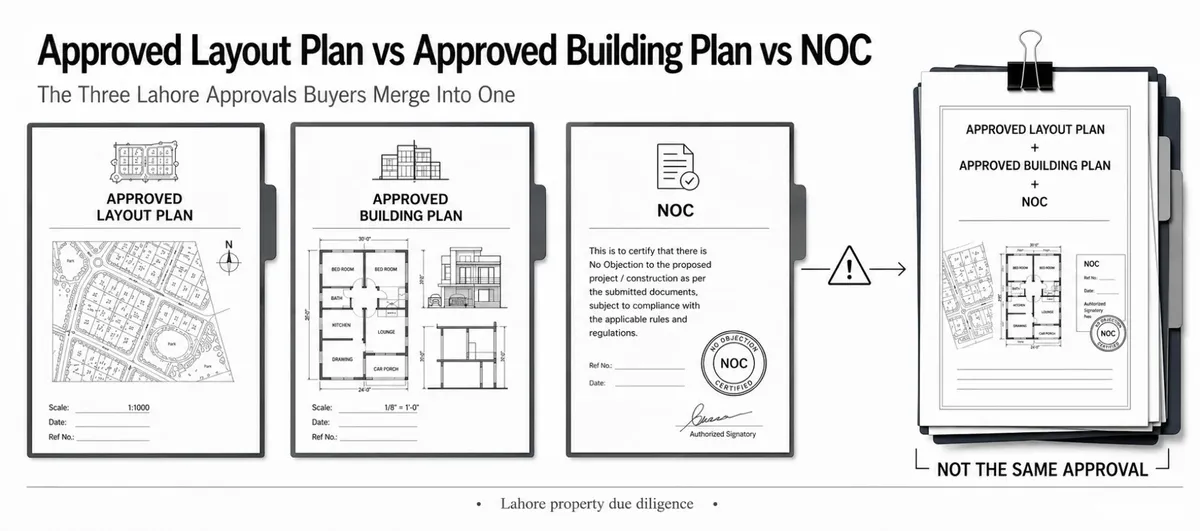 Approved Layout Plan vs Approved Building Plan vs NOC: The Three Lahore Approvals Buyers Merge Into One