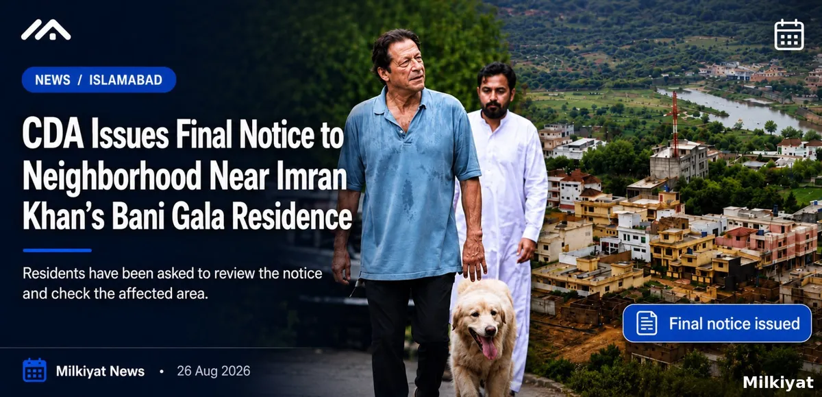CDA Freezes All Sales at Bani Gala Housing Scheme, Gives Seven Days