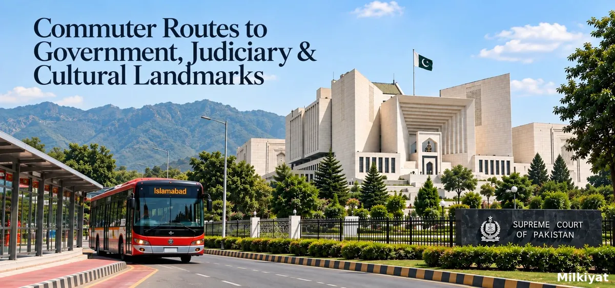 Commuter Routes to Government, Judiciary & Cultural Landmarks
