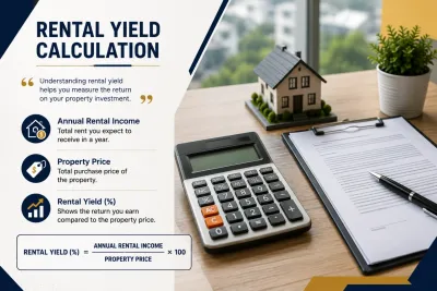 Calculating rental yield using a property's annual rent and purchase price