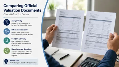 Comparing two official property valuation documents for different Islamabad sectors