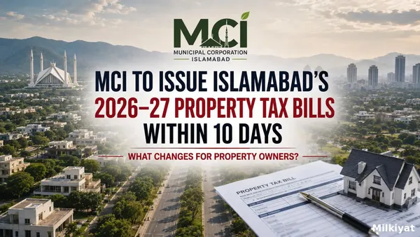 MCI to Issue Islamabad's 2026–27 Property Tax Bills Within 10 Days: What Changes for Owners