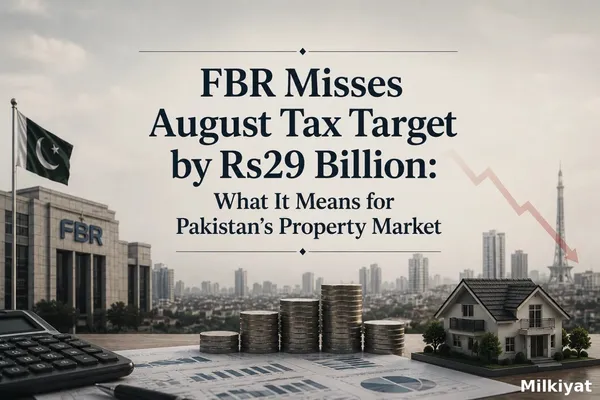 FBR Misses August Tax Target by Rs29 Billion: What It Means for Pakistan's Property Market