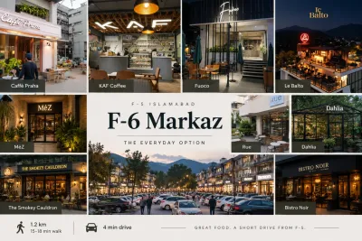 F-6 Markaz cafés and restaurants near F-5 Islamabad.