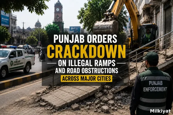 Punjab Orders Crackdown on Illegal Ramps and Road Obstructions Across Major Cities
