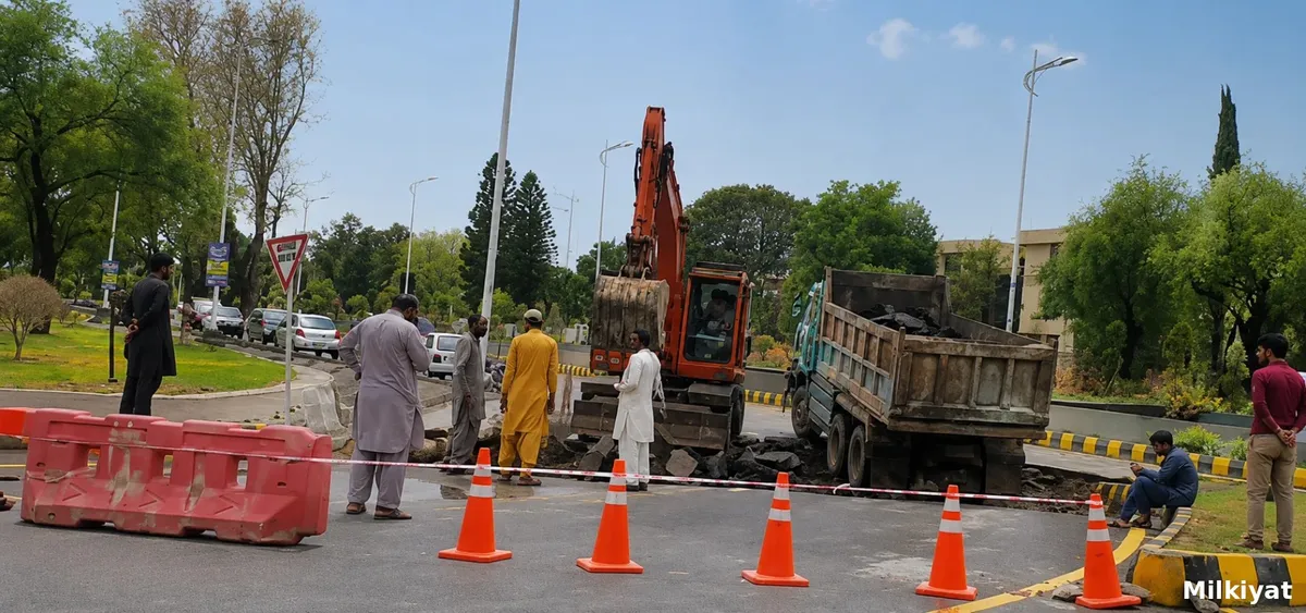 Rs4.25bn Serena Underpass Road Subsides Again After Heavy Rains in Islamabad
