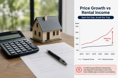 Comparing rental income against rising property prices to check market health